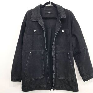 IMOS Black Denim Button Up Casual Barn Jacket